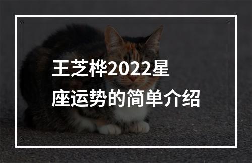 王芝桦2022星座运势的简单介绍