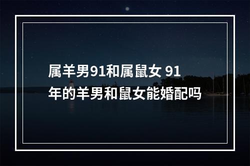 属羊男91和属鼠女 91年的羊男和鼠女能婚配吗
