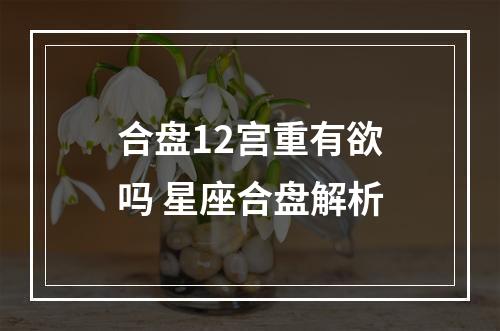 合盘12宫重有欲吗 星座合盘解析