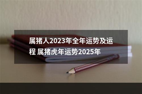 属猪人2023年全年运势及运程 属猪虎年运势2025年