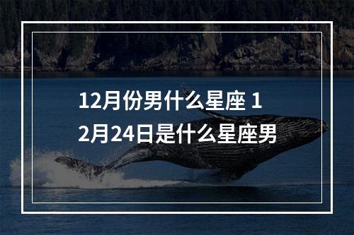 12月份男什么星座 12月24日是什么星座男