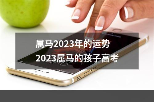 属马2023年的运势 2023属马的孩子高考
