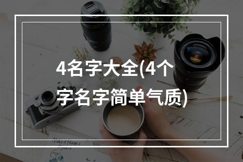 4名字大全(4个字名字简单气质)