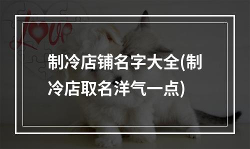 制冷店铺名字大全(制冷店取名洋气一点)