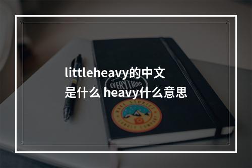littleheavy的中文是什么 heavy什么意思
