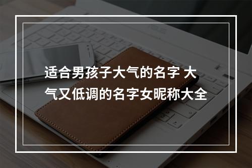 适合男孩子大气的名字 大气又低调的名字女昵称大全