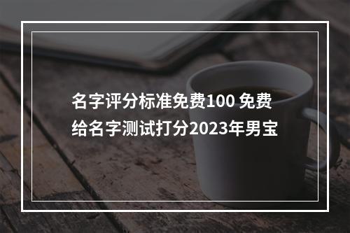 名字评分标准免费100 免费给名字测试打分2023年男宝
