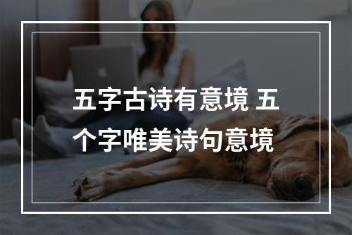 五字古诗有意境 五个字唯美诗句意境