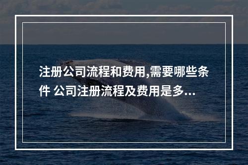注册公司流程和费用,需要哪些条件 公司注册流程及费用是多少