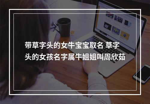 带草字头的女牛宝宝取名 草字头的女孩名字属牛姐姐叫周欣茹