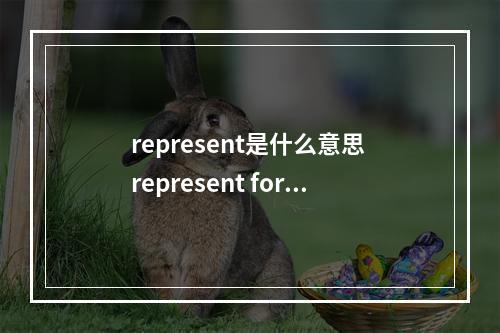 represent是什么意思 represent for 和represent的区别