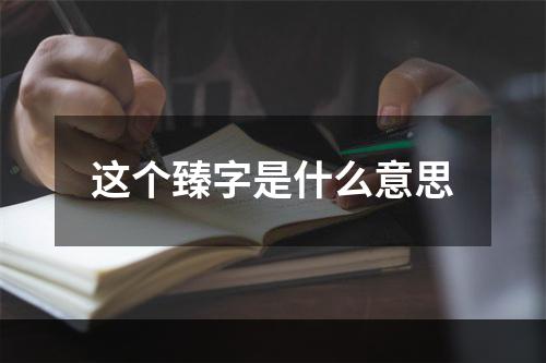 这个臻字是什么意思