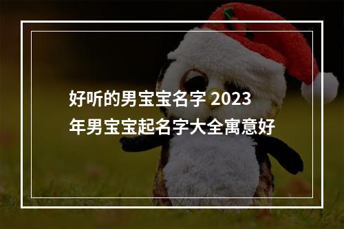 好听的男宝宝名字 2023年男宝宝起名字大全寓意好