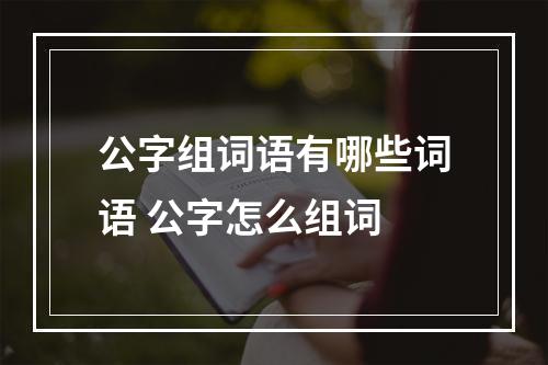 公字组词语有哪些词语 公字怎么组词