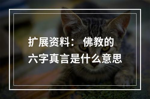 扩展资料： 佛教的六字真言是什么意思