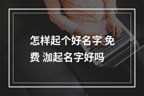 怎样起个好名字 免费 泇起名字好吗
