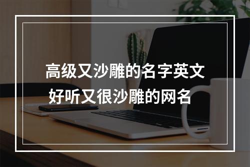 高级又沙雕的名字英文 好听又很沙雕的网名