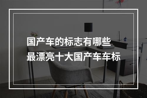 国产车的标志有哪些 最漂亮十大国产车车标