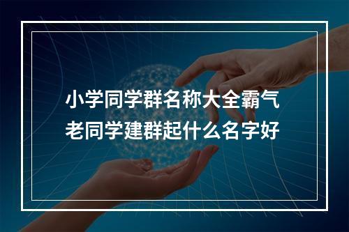 小学同学群名称大全霸气 老同学建群起什么名字好