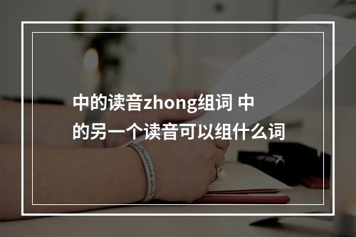 中的读音zhong组词 中的另一个读音可以组什么词