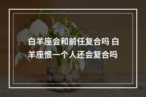 白羊座会和前任复合吗 白羊座恨一个人还会复合吗
