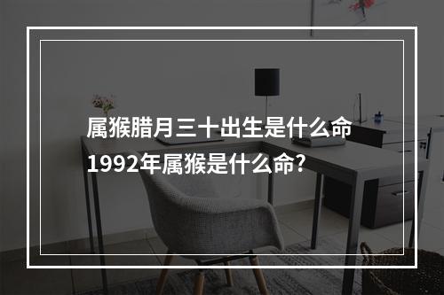 属猴腊月三十出生是什么命 1992年属猴是什么命?