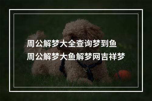 周公解梦大全查询梦到鱼 周公解梦大鱼解梦网吉祥梦