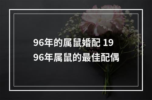 96年的属鼠婚配 1996年属鼠的最佳配偶