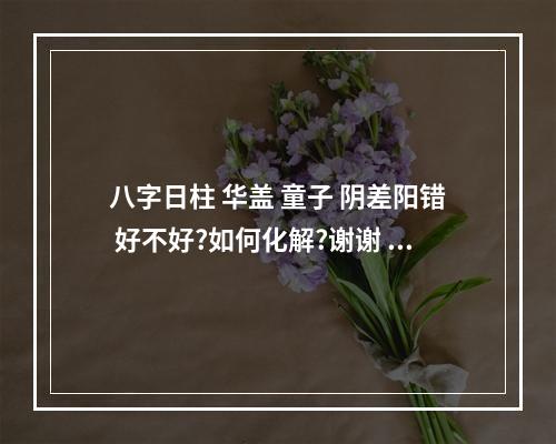 八字日柱 华盖 童子 阴差阳错 好不好?如何化解?谢谢 八字犯童子煞什么意思