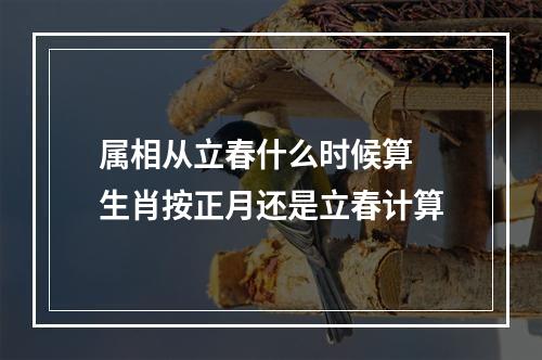 属相从立春什么时候算 生肖按正月还是立春计算