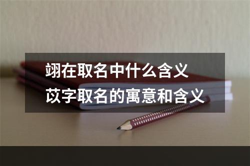 翊在取名中什么含义 苡字取名的寓意和含义