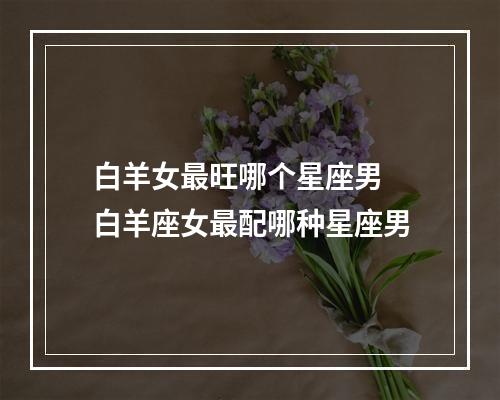 白羊女最旺哪个星座男 白羊座女最配哪种星座男
