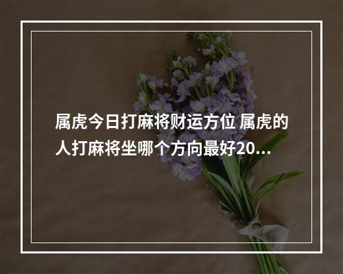 属虎今日打麻将财运方位 属虎的人打麻将坐哪个方向最好2023年8月31属虎打麻将坐那个方位最...
