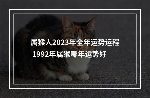 属猴人2023年全年运势运程 1992年属猴哪年运势好