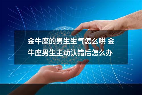 金牛座的男生生气怎么哄 金牛座男生主动认错后怎么办