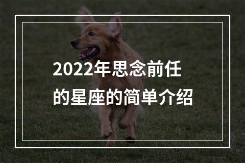2022年思念前任的星座的简单介绍