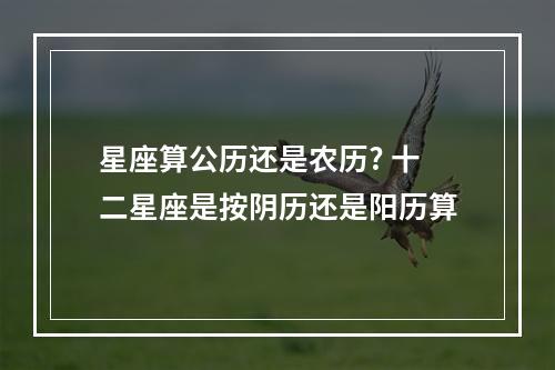 星座算公历还是农历? 十二星座是按阴历还是阳历算