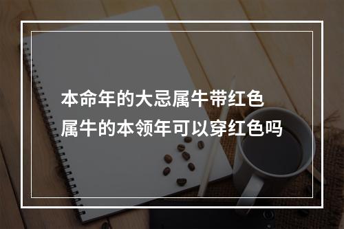 本命年的大忌属牛带红色 属牛的本领年可以穿红色吗