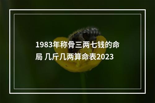 1983年称骨三两七钱的命局 几斤几两算命表2023