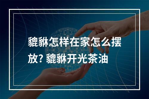 貔貅怎样在家怎么摆放? 貔貅开光茶油