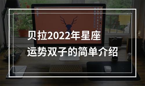 贝拉2022年星座运势双子的简单介绍