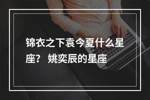 锦衣之下袁今夏什么星座？ 姚奕辰的星座