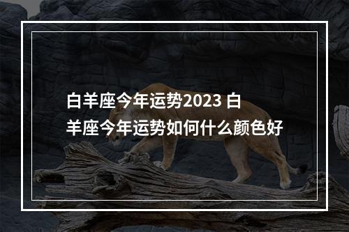 白羊座今年运势2023 白羊座今年运势如何什么颜色好