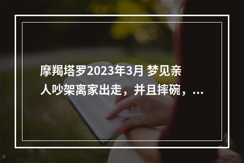 摩羯塔罗2023年3月 梦见亲人吵架离家出走，并且摔碗，碗没碎