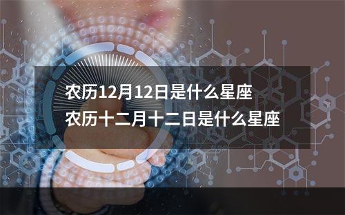 农历12月12日是什么星座 农历十二月十二日是什么星座