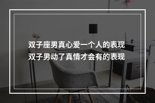 双子座男真心爱一个人的表现 双子男动了真情才会有的表现