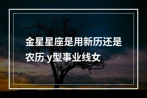金星星座是用新历还是农历 y型事业线女