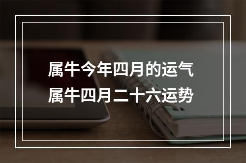 属牛今年四月的运气 属牛四月二十六运势
