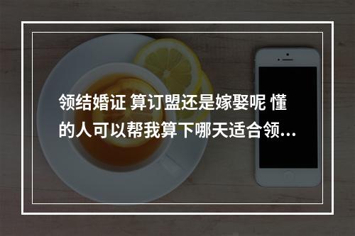 领结婚证 算订盟还是嫁娶呢 懂的人可以帮我算下哪天适合领证吗 结婚登记算嫁娶吗