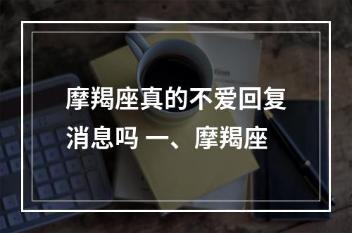 摩羯座真的不爱回复消息吗 一、摩羯座